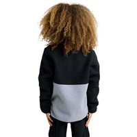 Burton Kids' Cinder Fleece Anorak - True Black / Gray Heather