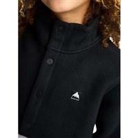 Burton Kids' Cinder Fleece Anorak - True Black / Gray Heather