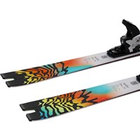 Salomon Men's Addikt Pro 76 Skis + Salomon Men's MI 12 GW Bindings - White / Turquoise / Orange