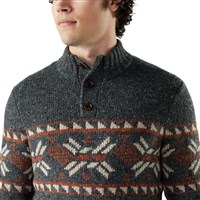 Smartwool Men's Heavy Henley Sweater - Charcoal / Pecan Brown