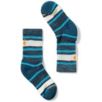 Smartwool Kids' Hike Light Cushion Striped Crew Socks - Twilight Blue