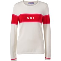 Fera Women's Podium Crew Sweater - White Cloud / Pink / Red