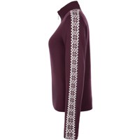 Fera Women's Tina Zip Sweater - Aubergine / Winter White