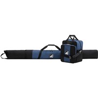 Athalon Premium 2-Piece Ski & Boot Bag Set – Ski Travel Gear Combo - Black / Navy
