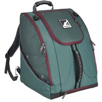 Athalon Deluxe Everything Ski Boot Backpack – Multi-Compartment Gear Bag - Green / Cranberry