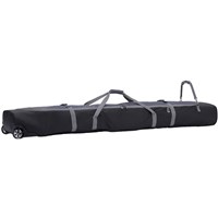 Athalon Alpine Rolling Double Ski Bag – Durable Wheeled Gear Bag - Black / Gray