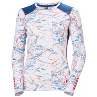 Helly Hansen LIFA Active Crew - Women's - White Slope Map Aop
