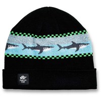Turtle Fur Kid's Shark Attack Beanie - Black