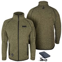 ActionHeat Men's 5V Heated Sweater Knit Jacket - Olive Green