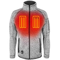 ActionHeat Men's 5V Heated Sweater Knit Jacket - Light Grey