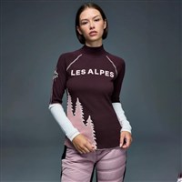 Alp N Rock Women's Lucy Longsleeve Mock Neck - Cabernet