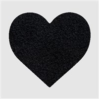 NoSo Patch - Poly Fleece Collection - Black Small Heart