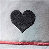 NoSo Patch - Poly Fleece Collection - Black Small Heart