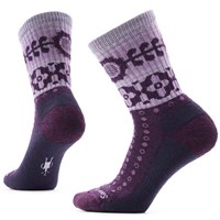 Smartwool Women's Everyday Cozy Retro Sunflower Crew Socks - Purple Iris