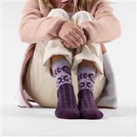 Smartwool Women's Everyday Cozy Retro Sunflower Crew Socks - Purple Iris