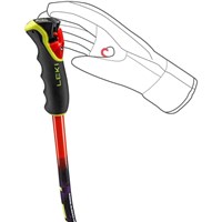 Leki WCR Evo Lite GS TR Pole - Bright Red / Violet / Neon Yellow
