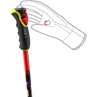 Leki WCR Pro Lite GS TR Pole - Bright Red / Violet / Neon Yellow