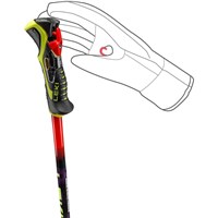 Leki WCR Pro Lite SL TR Pole - Bright Red / Violet / Neon Yellow