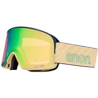 Anon M6 Goggles + Bonus Lens - Beechwood Frame w/ Perc. Variable Green + Perc. Cloudy Pink Lenses (3054610FA7)