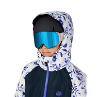 686 Girl's Shine Insulated One-Piece Snow Suit - Blue Porcelain Colorblock