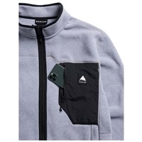 Burton Men's Cinder Full-Zip Fleece - Gray Heather