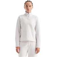The North Face Women's Cedar Trail Grid Fleece 1/4 Zip Jacket - White Dune
