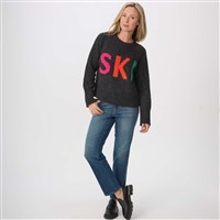 Krimson Klover Women's Ski Crew Neck - Heather Black