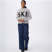 Krimson Klover Women's Ski Crew Neck - Heather Silver