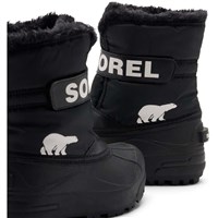 Sorel Youth Snow Commander Boot - Black / Sea Salt
