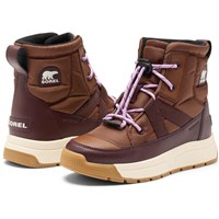 Sorel Big Kids Whitney III Mid Waterproof Boot - Dark Auburn / Red Lodge