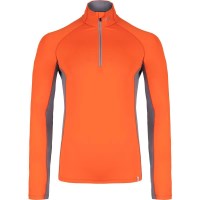 KJUS Men's Dispatch Midlayer Half Zip - KJUS Orange / Pewter