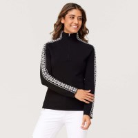 Krimson Klover Women's Slalom 1/4 Zip Neck Sweater - Black