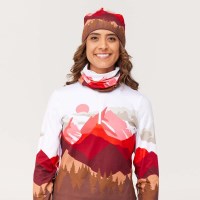 Krimson Klover Women's Illustrated Neck Gaiter - Wind River Pecan