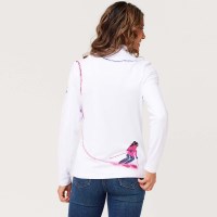 Krimson Klover Women's Ski Lightning 1/4 Zip Top - White