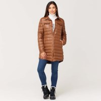 Krimson Klover Women's Annie Shacket Long Down Jacket - Pecan