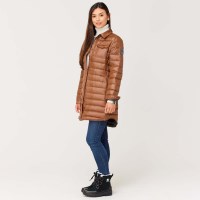 Krimson Klover Women's Annie Shacket Long Down Jacket - Pecan