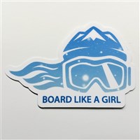 Ski Like A Girl 3" Let It Snow Sticker