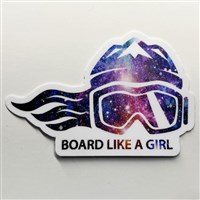 Ski Like A Girl 3" Galaxy Sticker