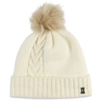 Spyder Women's Plait Pom Hat - Vanilla Latte