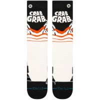 Stance Crab Grab Mid Poly Snow Sock - Cream