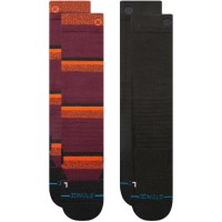 Stance Nightride Mid Poly Snow Sock 2 Pack - Black