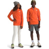 The North Face Teen Glacier 1/4 Zip Pullover - TNF Orange