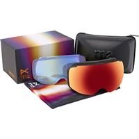 Anon M2 Goggles + Bonus Lens - Undefeated with Red Solex and Blue Lagoon