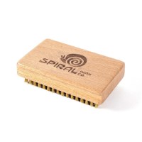 Spiral Wax Brass Wax Brush - Natural Wood