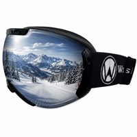 Winter's Edge Double Lens Goggle (Black Strap) - Black Frame w/ Clear Lens (A60-Clear)